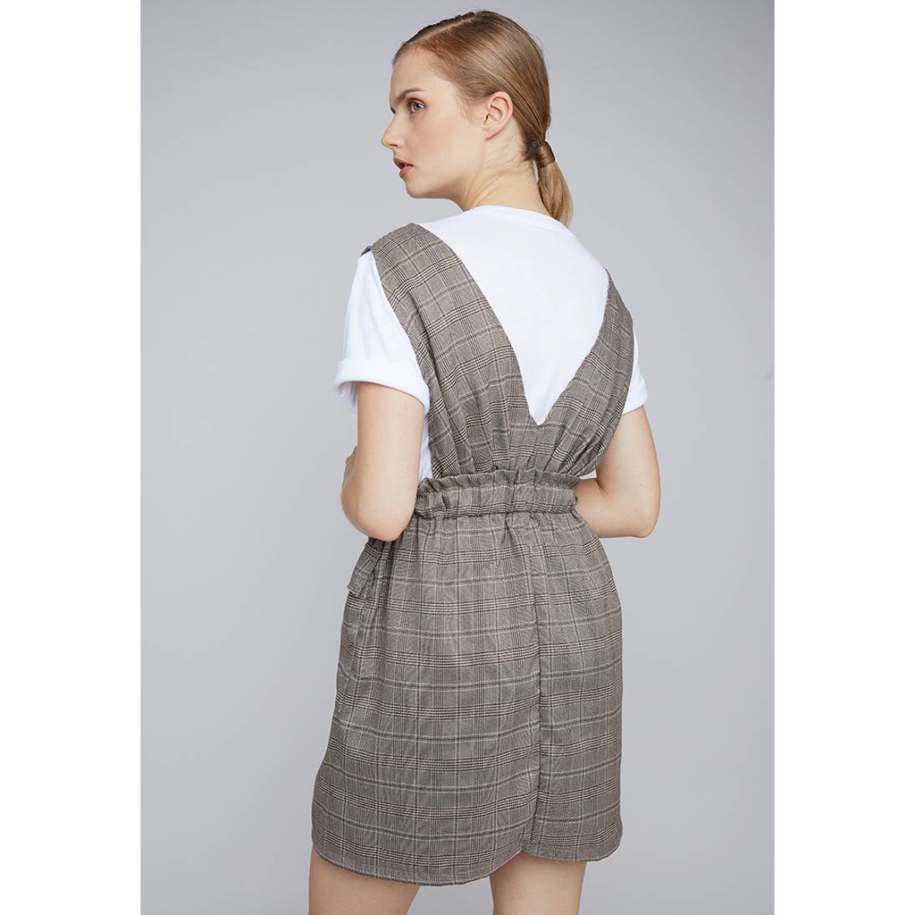 Đầm Caro Phối Nút - Lovadova 19D08C010