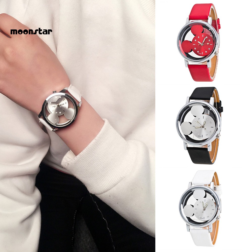 Đồng hồ dây giả da hình chuột Mickey dễ thương cho bé | BigBuy360 - bigbuy360.vn