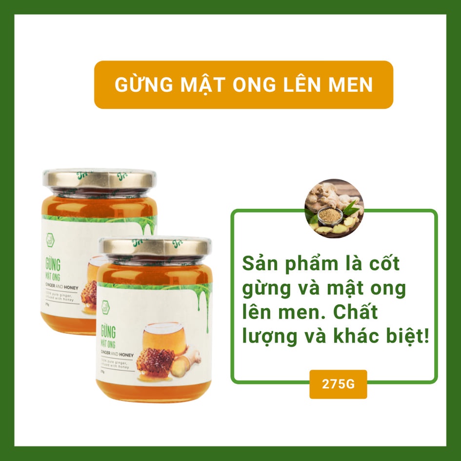 [Combo] 2 lọ Gừng Mật Ong lên men Trí Đức 275G