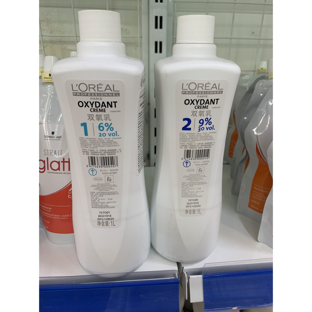 Oxy Loreal Trợ Nhuộm Tẩy Mở Biểu Bì Tóc Oxydant Creme 1000ml
