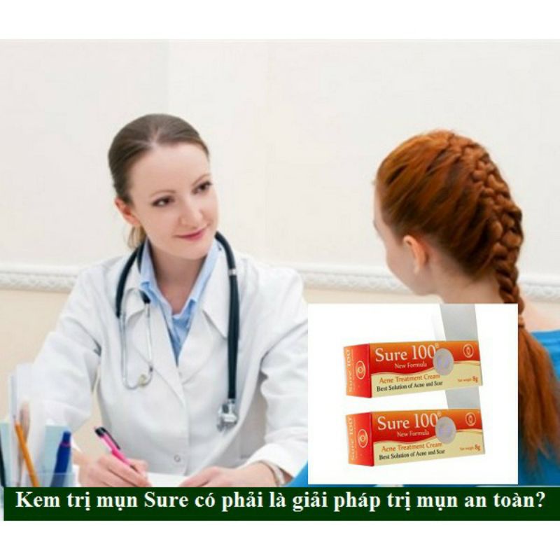 ( Chính hãng) Kem Bôi Mụn Trứng Cá Sure 100 (8g)