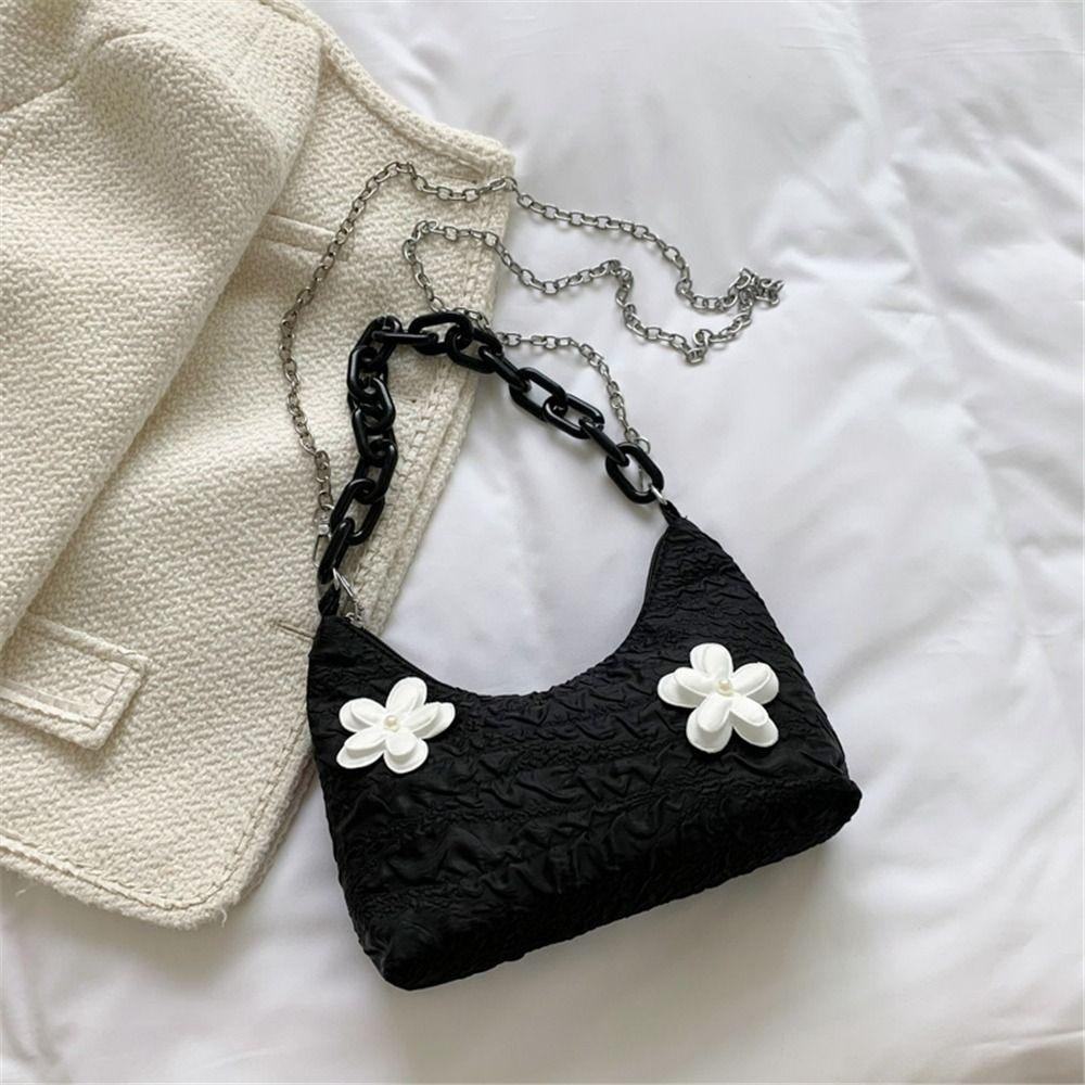 ROSE Túi Đeo Chéo Dây Xích Chất Liệu Nylon Thời Trang Cho Nữ