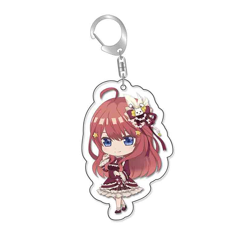 Móc Khóa Acrylic Hình Trái Tim Anime The Quintuplets Nakano Ichika Nino Miku Yotsuba Itsuki Sisters