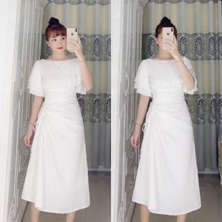 Đầm nữ dút dây bo eo