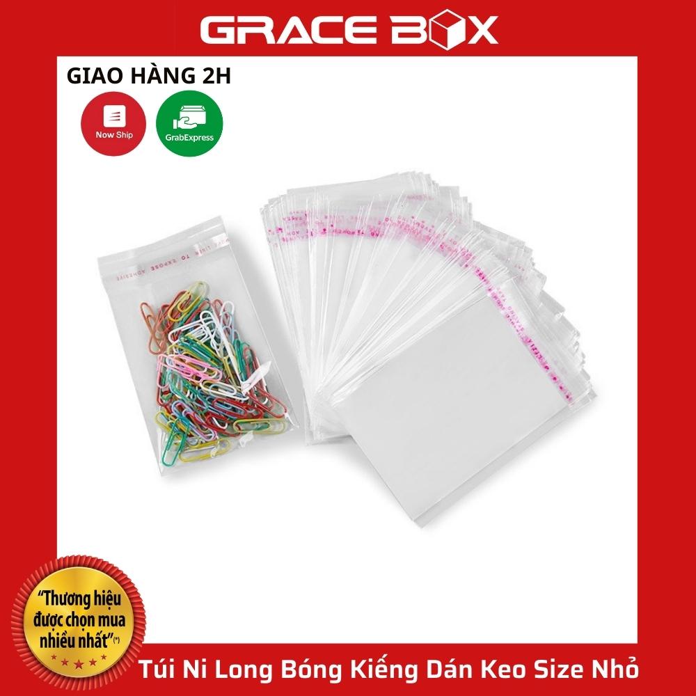 Set 100 Túi NiLong OPP Bóng Kiếng Dán Keo Size Nhỏ Đựng Phụ Kiện, Trang Sức, Bao Lì Xì - Siêu Thị Bao Bì Grace Box