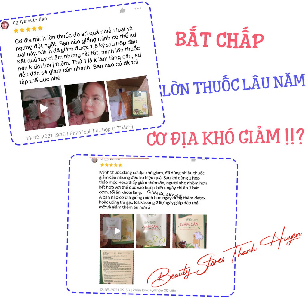 Giảm cân Hera Plus Trà giảm cân nhanh cấp tốc an toàn thảo mộc không phải thuốc giảm cân