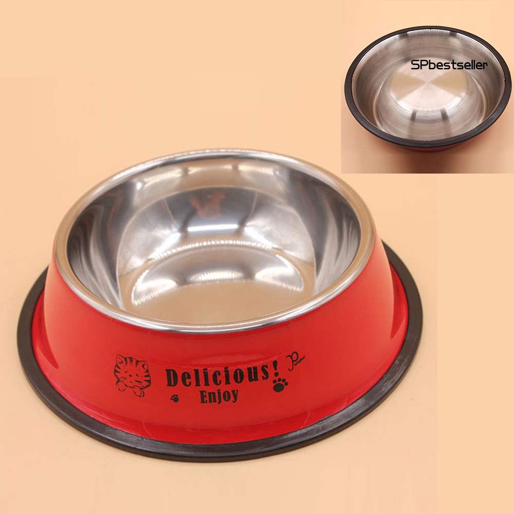 Tô Đựng Thức Ăn Cho Thú Cưng Bằng Thép Không Gỉ Chống Trượt