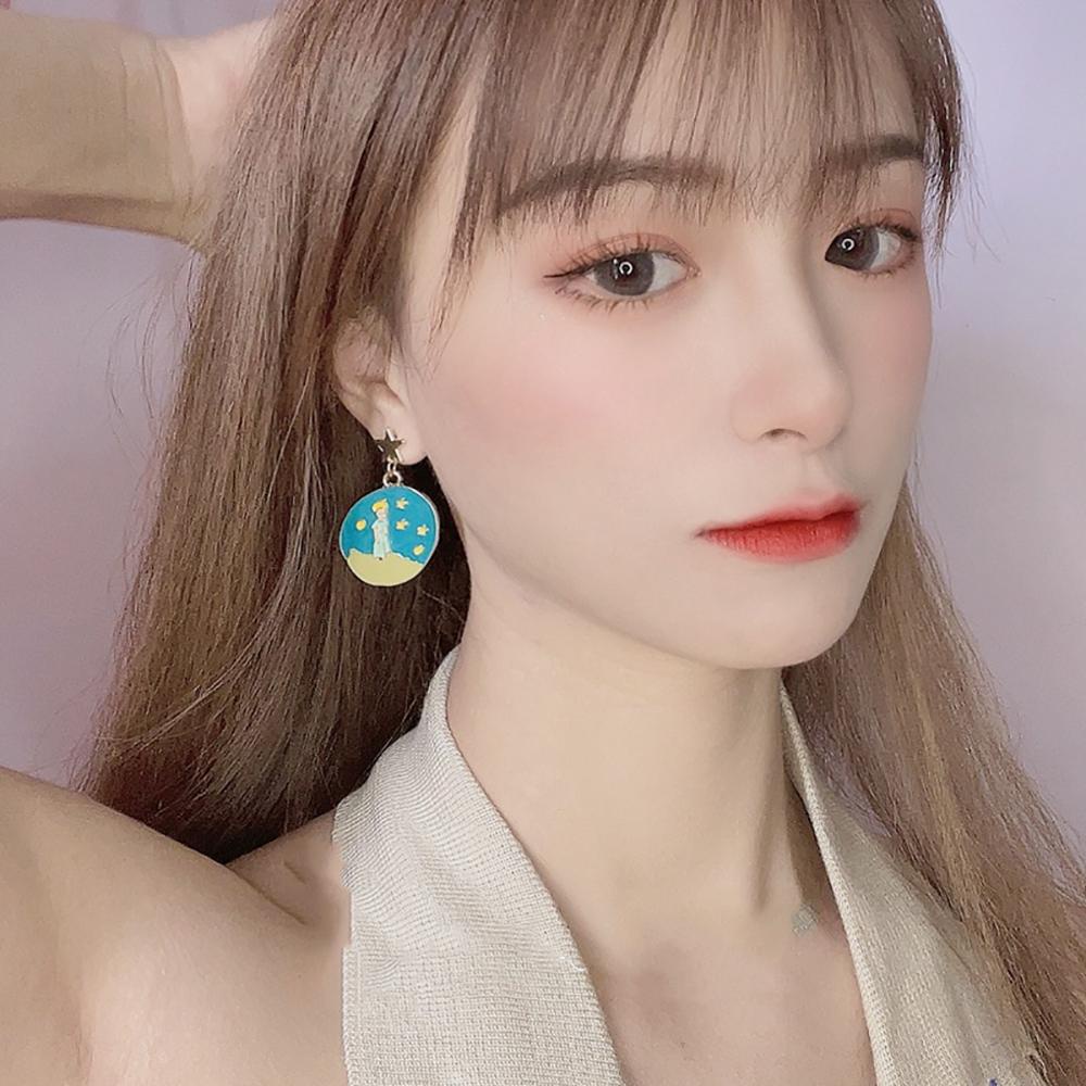 Bông Tai Họa Tiết Hoạt Hình Dễ Thương Thời Trang Dự Tiệc Cho Bé Gái