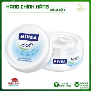 [FREESHIP - HÀNG CHÍNH HÃNG] Kem Dưỡng Nivea Soft Trắng - Dưỡng Ẩm Cho Da Mặt Và Toàn Thân 200ml