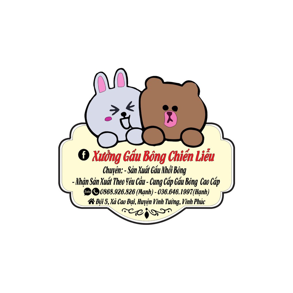 Gấu bông cặp đôi Brown và Thỏ Cony siêu dễ thương 💋 40cm