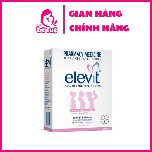 Vitamin tổng hợp Elevit cho mẹ bầu mẫu mới - Bổ sung acid Folic , sắt , multivitamin hàm lượng cao