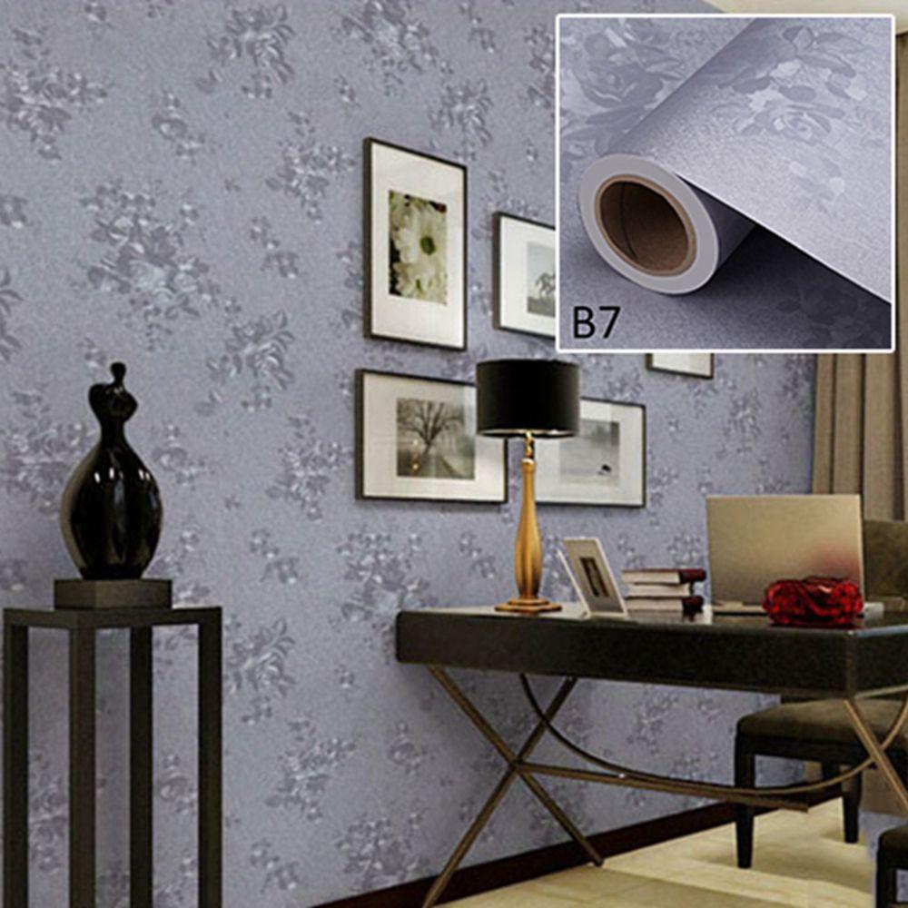 Giấy Dán Tường 3D 60x100cm Chống Thấm Nước Họa Tiết Hoa Dập Nổi Sang Trọng Trang Trí Nội Thất