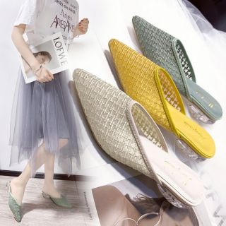 [hot trend] Giày sục/ giày Sandal Lưới Hè Gót Pha Lê 2020 FREESHIP Cực Đẹp