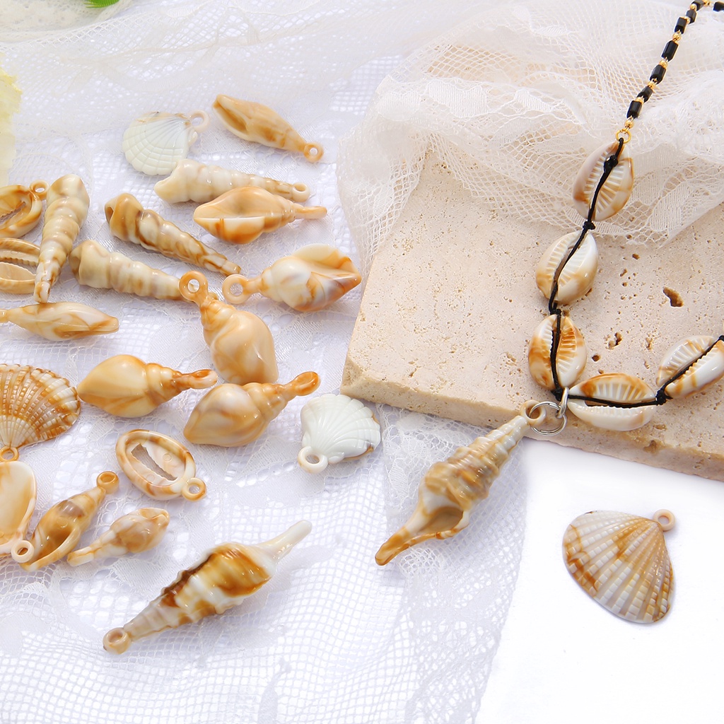 Set 12-51 vỏ sò / sao biển nhiều kiểu dáng trang sức thủ công