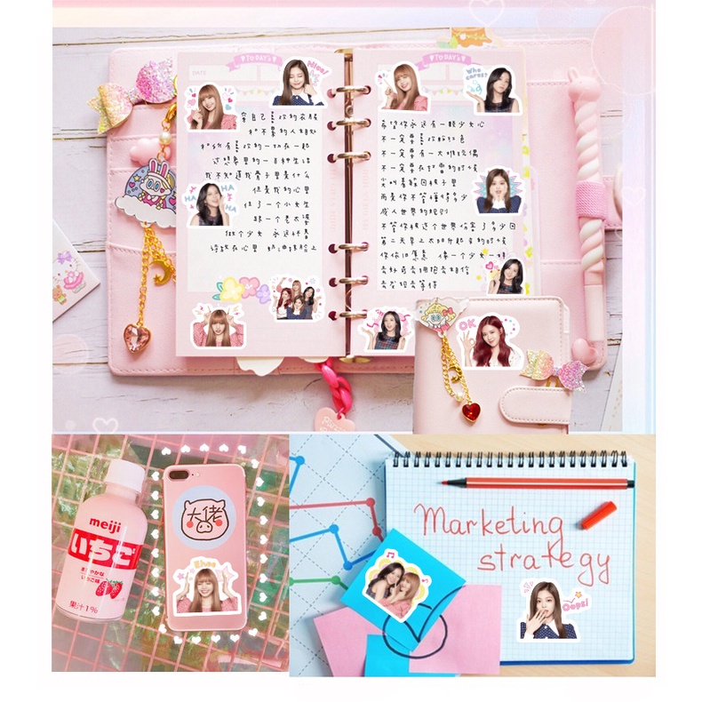 Set 40 Nhãn Dán Hình Nhóm Nhạc Blackpink