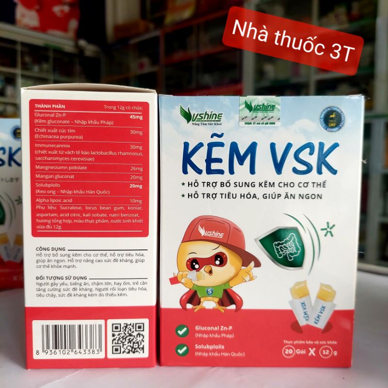 Kẽm VSK - Dạng thạch siêu ngon, Cho hệ tiêu hóa khỏe, bé yêu cao lớn, thông minh.