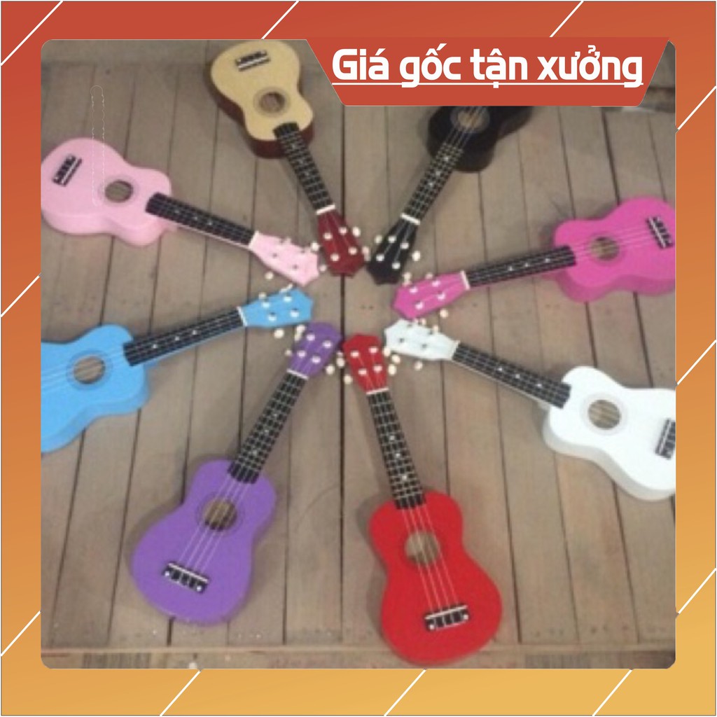 Ukulele đàn guitar mini đa sắc màu tặng hướng dẫn tự học