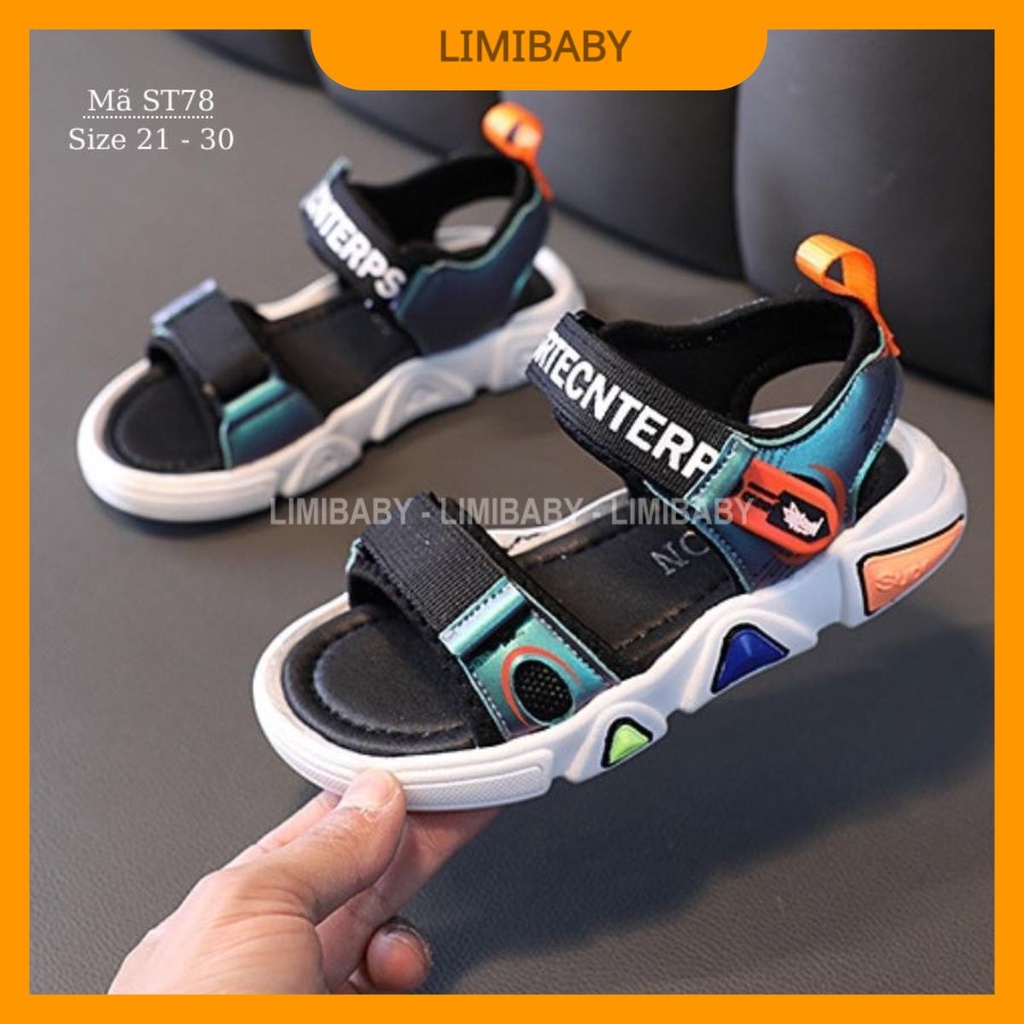 Sandal cho bé trai 1 - 5 tuổi quai hậu da mềm kiểu dáng thời trang đế chống trơn trượt phong cách Hàn ST78