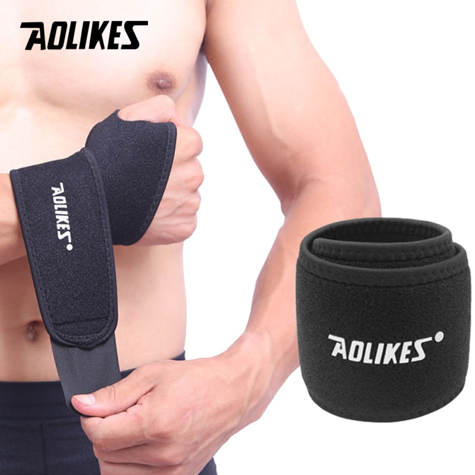 AOLIKES Đai Quấn Cổ Tay Hỗ Trợ Nâng Tạ Tiện Dụng