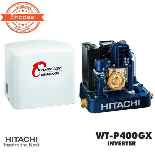 Máy bơm nước tăng áp Hitachi WM-P400GX-SPV-Inverter, bảo hành 3 năm