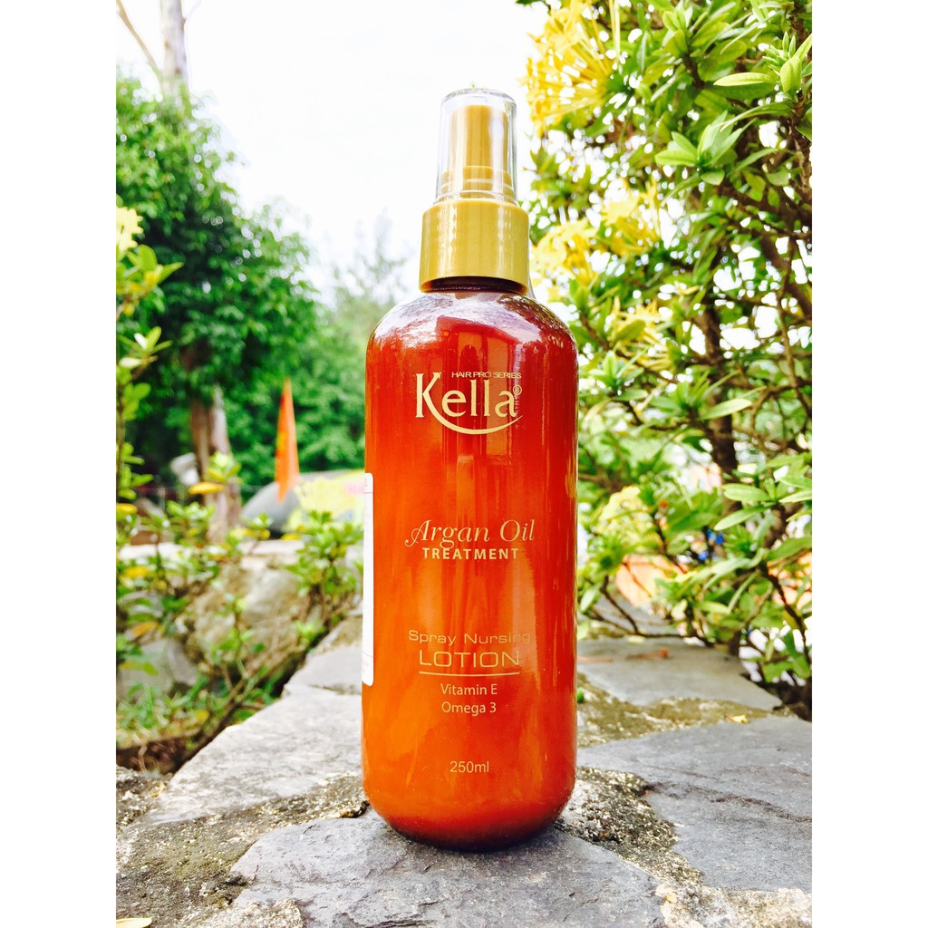 Sữa dưỡng Kella Argan Oil Treatment Spray Nursing Lotion 250ml - Nuôi dưỡng phục hồi tóc hư tổn