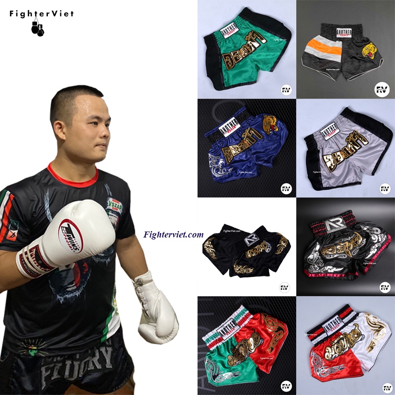 ( Mẫu Mới )Quần Muay Thái Another Boxer Chính Hãng Muay Thai Short Chất Liệu Satin Cao Cấp Mẫu Mới 2021