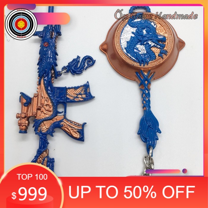 Combo 2 Móc Khoá PUBG Skin Dragon Orange Blue Độc đáo - Móc khoa skin pupg chi tiết giống thật mới 2021