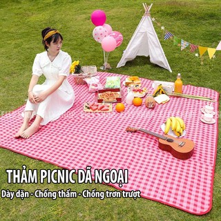 Thảm dã ngoại picnic cắm trại, du lịch gấp gọn chống thấm - thảm trải du lịch, dã ngoại