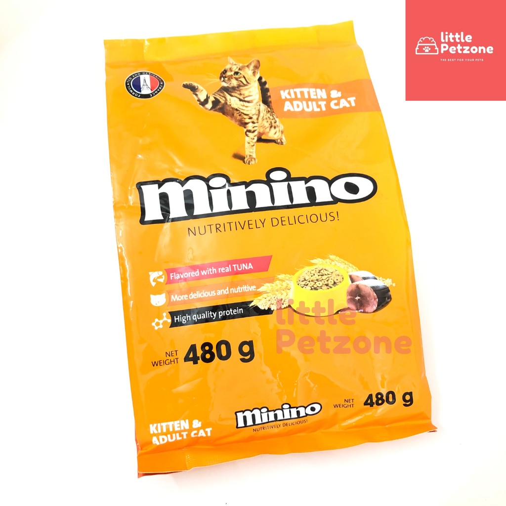 Hạt Minino cá ngừ 480G cho mèo mọi lứa tuổi