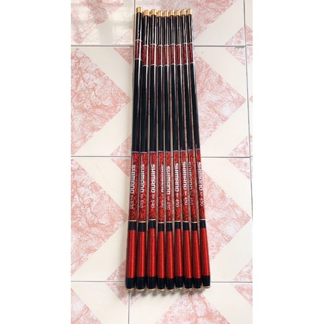 cần câu tay dài 6m3 _ 5H tải cá 9kg shimano tặng kèm  chì + khoá linh + ốp cần + lưỡi câu đơn + phao hàng y hình