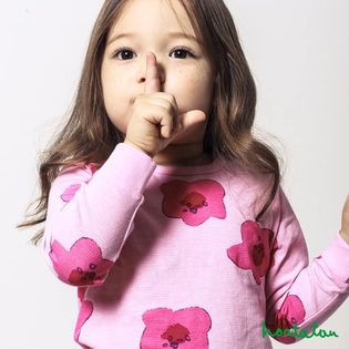 Bộ thu đông xuất Hàn hình hoa to hồng