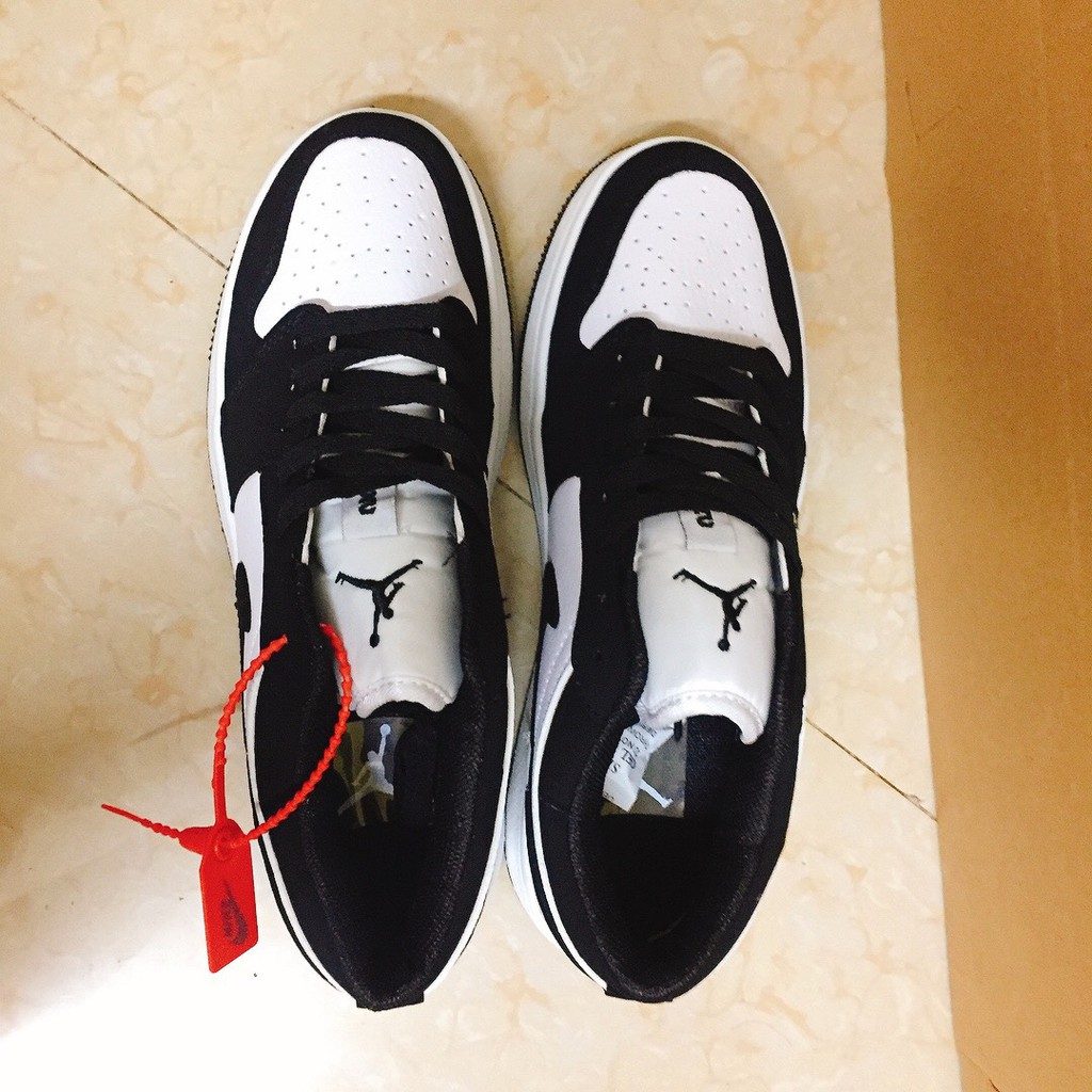 [Mã FAGREEN245 giảm tới 30K đơn 99K] Giày Jordan 1 Low Panda Black White, giày Force đen trắng nam nữ | BigBuy360 - bigbuy360.vn