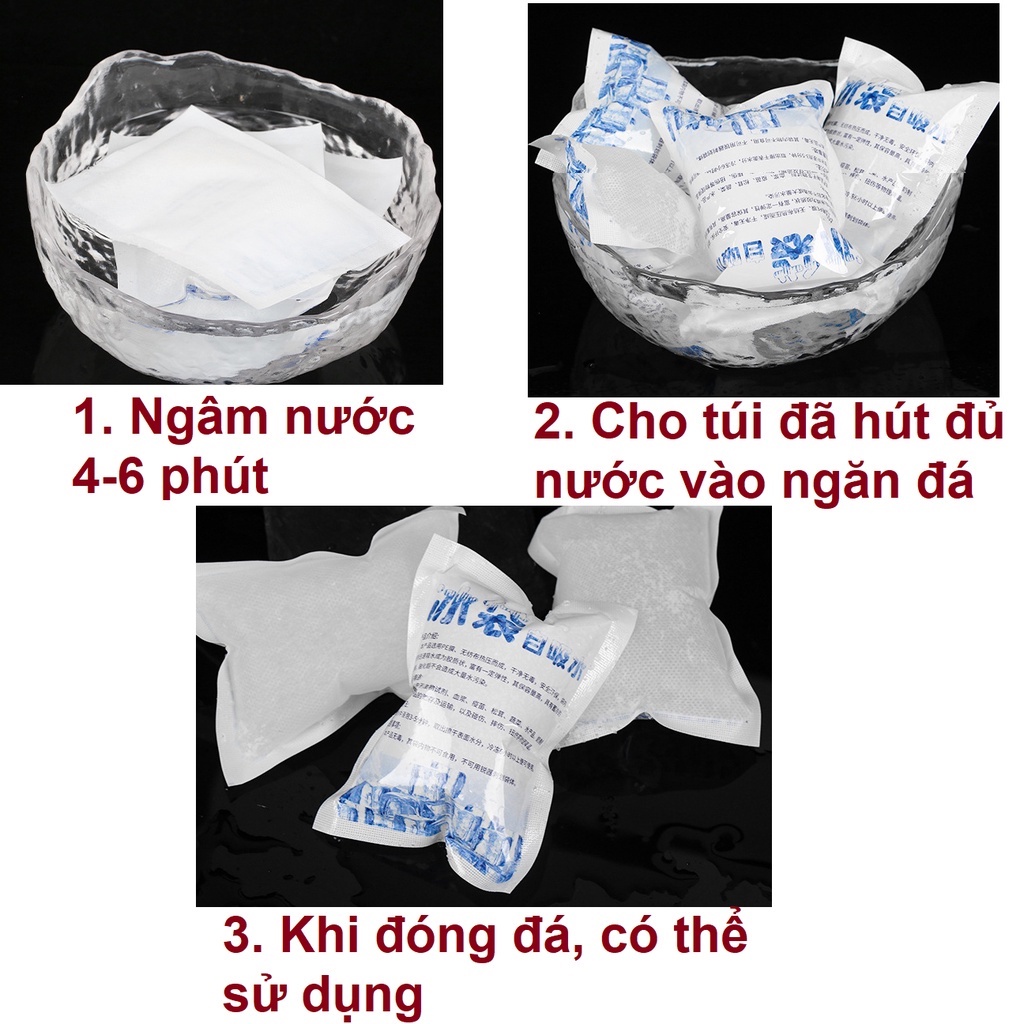 Túi đá gel Giữ lạnh thực phẩm - Không chảy nước - Ướp thực phẩm, đồ ăn