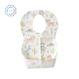 10 Pcs Baby Disposable Bibs Non-Woven Fabric Baby Toddler Bibs Feeding Saliva Apron Paper Bibs Portable Bibs