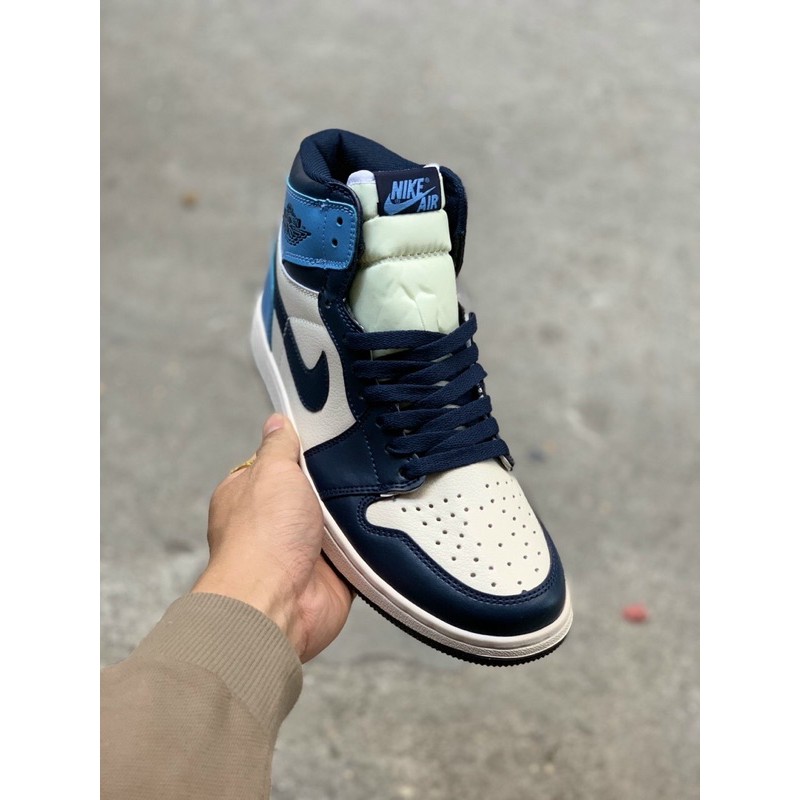 [SneeKeezz] Giày thể thao AIR JORDAN 1 Retro High Obsidian UNC xanh than gót xanh dương | BigBuy360 - bigbuy360.vn