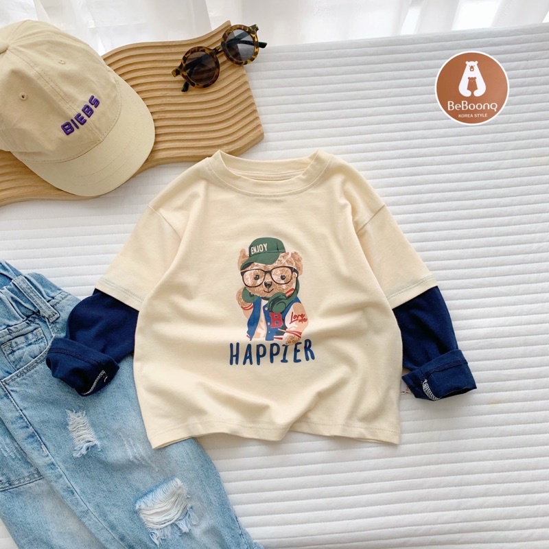 Áo thun cotton gấu Bear bé trai bé gái