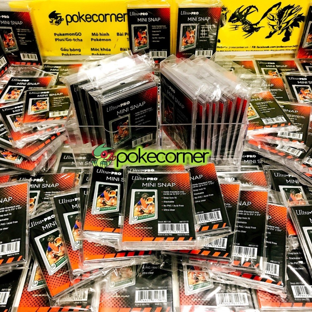 Hộp bảo vệ bài Mini Snap của Ultra Pro chính hãng cao cấp đựng card Pokemon Yugioh Vanguard Idol !!
