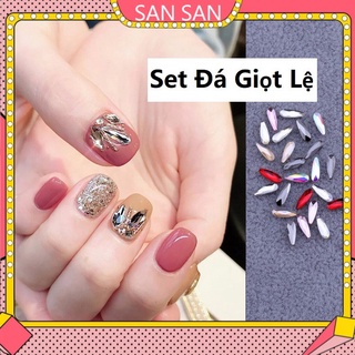 Set 10 viên đá giọt lệ mini trang trí móng