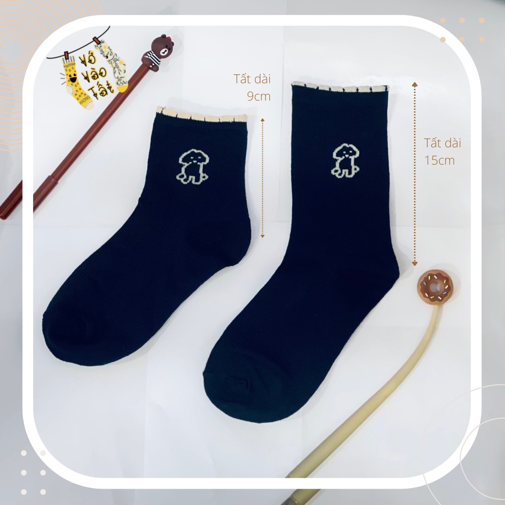 TẤT VỚ CỔ CAO CÚN SỌC CHÌM NHIỀU MÀU