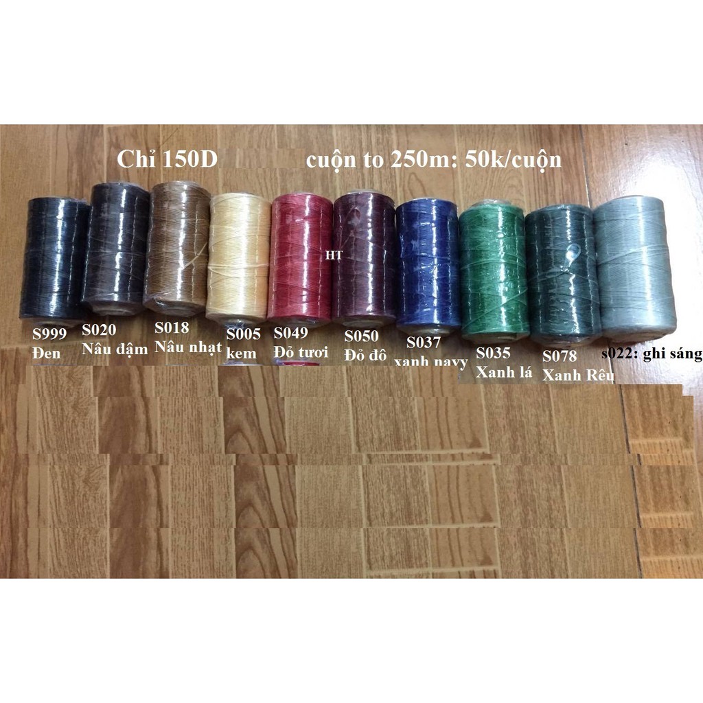 Chỉ sáp dẹt 1mm cuộn to 250 met