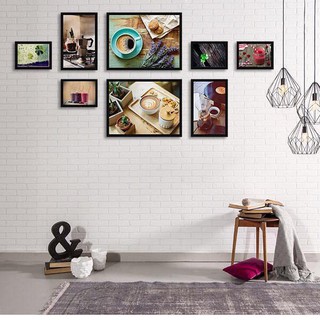 Bộ 8 tranh treo tường quán cafe hiện đại MS0810