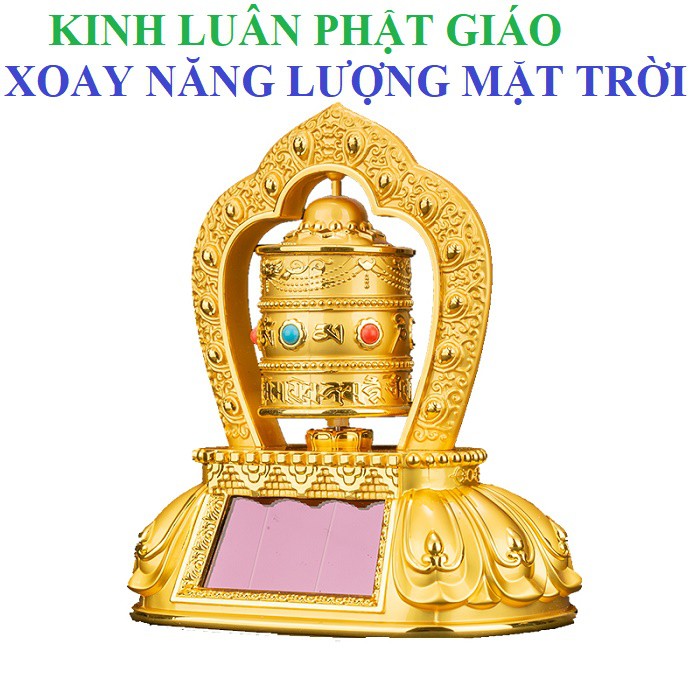 Kinh luân dùng năng lượng mặt trời xoay cầu nguyện VS1: thờ cúng, để táp lô xe ô tô,...