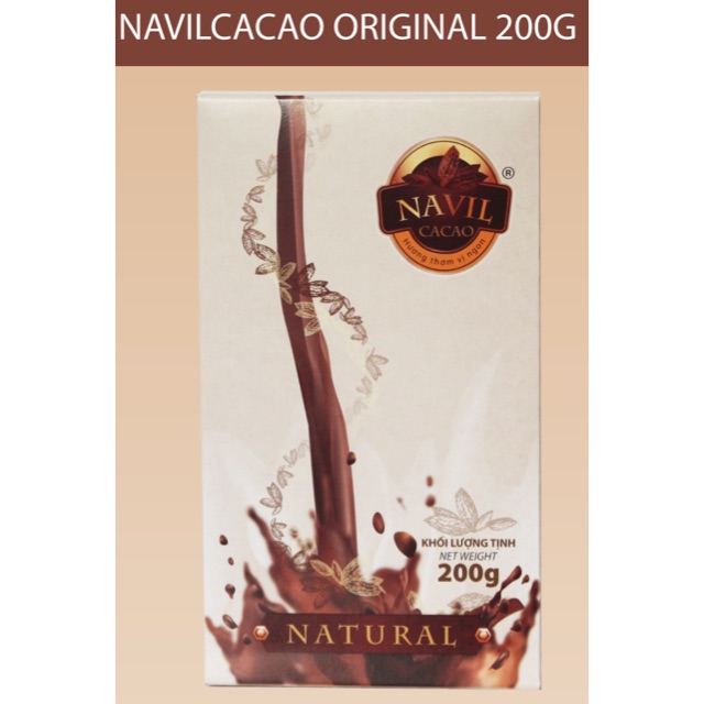 Hộp 200gr bột ca cao nguyên chất