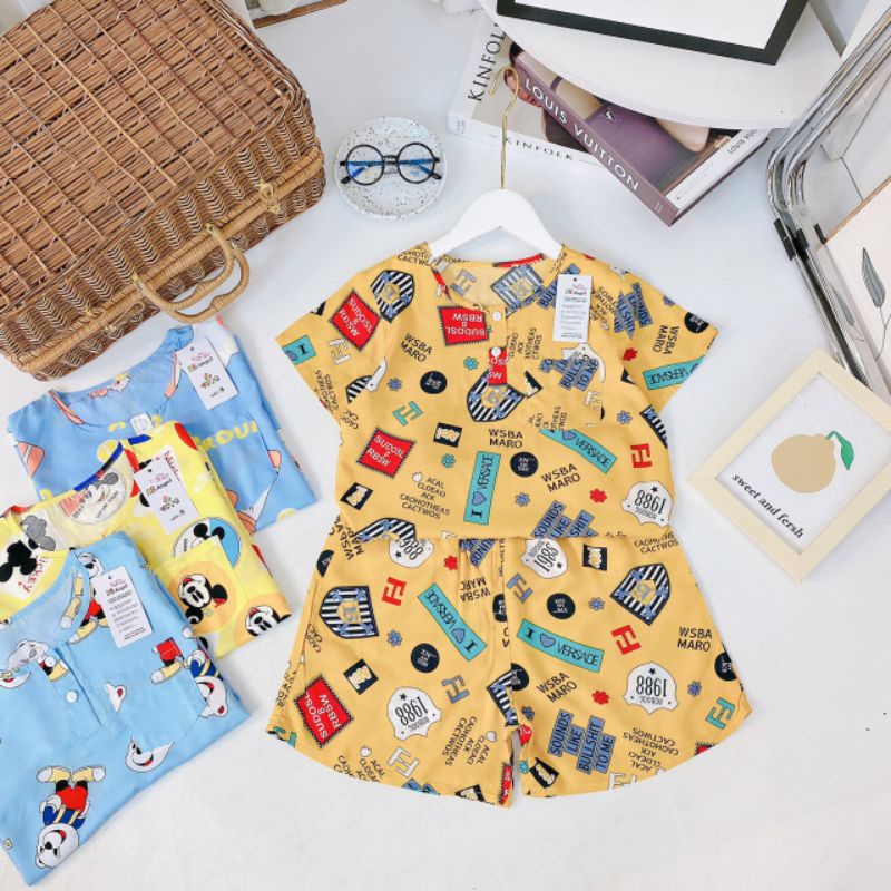 ✓23-35kg✓ Bộ lanh đại bé trai hàng Bb Angel - Lanh loại 1