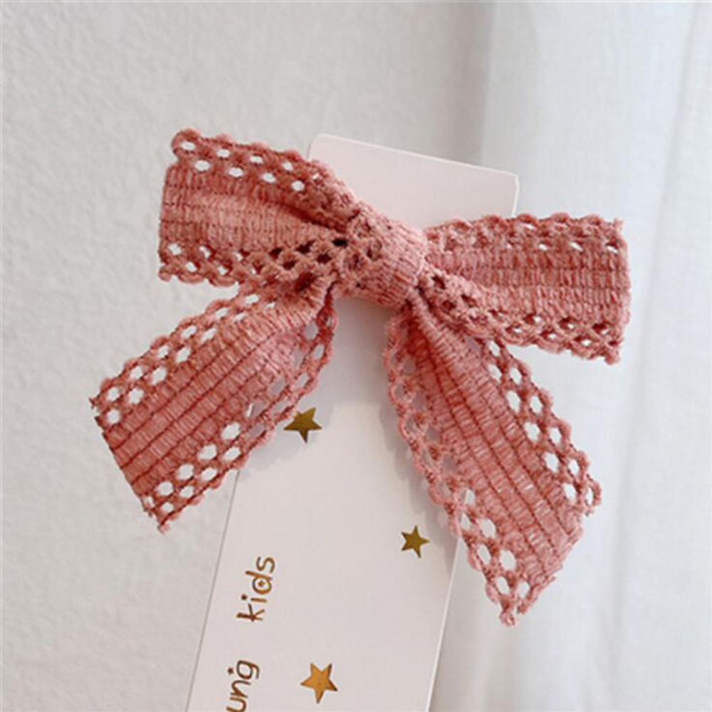 Kẹp tóc trang trí nơ ren xinh xắn dành cho nữ