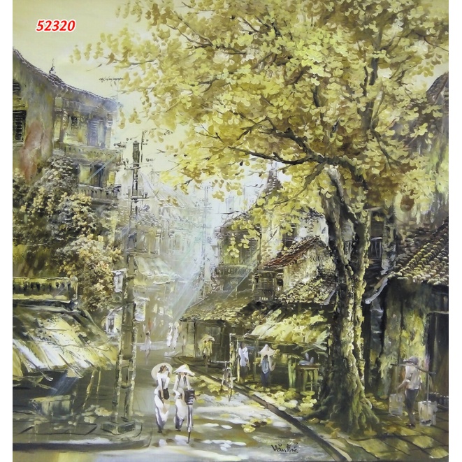 Tranh Dán tường 3D Phong Cảnh Làng Quê 3D