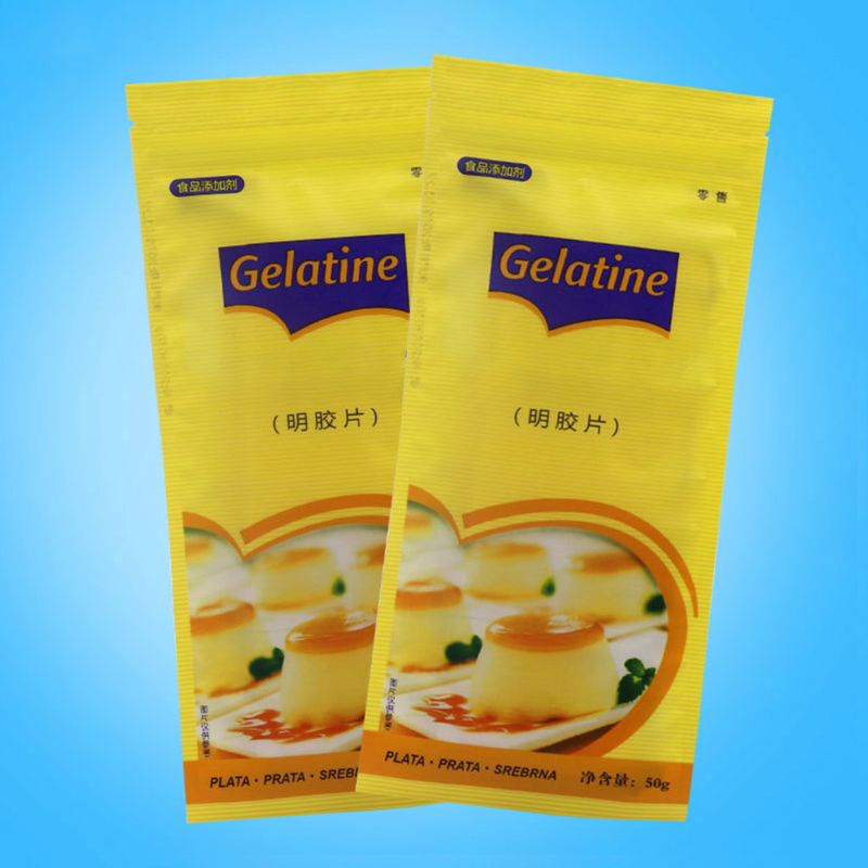 zong  50g 20 Large Sheets of Halal Silver Leaf Gelatine Beef Gelatin Leaves for Cooking Mousse Cake Jelly Dessert Mix