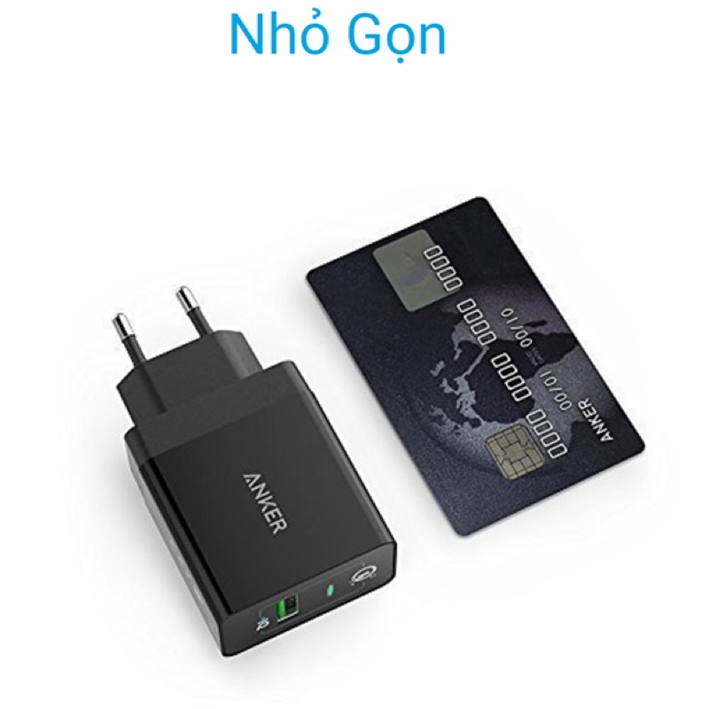 Chính Hãng Củ Sạc Nhanh 18W Anker A2013 Sạc Nhanh Cho IP 13 Promax 12 promax 11 promax xsmax x 8plus