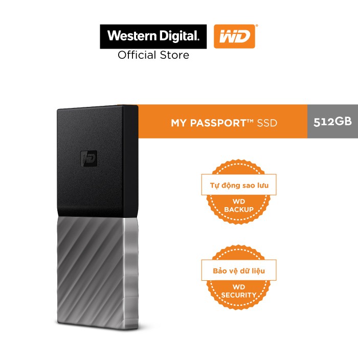 [Mã ELMALL1TR giảm 5% đơn 3TR] Ổ Cứng WDMy Passport SSD 512GB