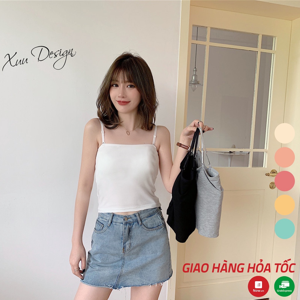 Áo hai dây vải thun cotton co giãn tốt Xuu, chất đẹp dáng ôm AD02 | WebRaoVat - webraovat.net.vn